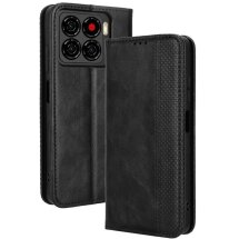 Чехол-книжка Deexe Retro Style для ZTE Blade A56 - Black: фото 1 из 18