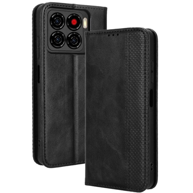 Чехол-книжка Deexe Retro Style для ZTE Blade A56 - Black: фото 1 из 18
