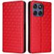 Чехол Deexe Rhombus Book для Motorola Edge 60 / Edge 60 Fusion - Red (379608R). Фото 1 из 10