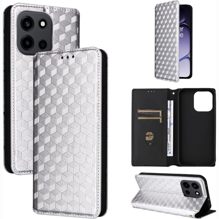 Чохол Deexe Rhombus Book для OnePlus Nord 6 - Silver (411901S) Чохол Deexe Rhombus Book для OnePlus Nord 6 - Silver: фото 8 з 10