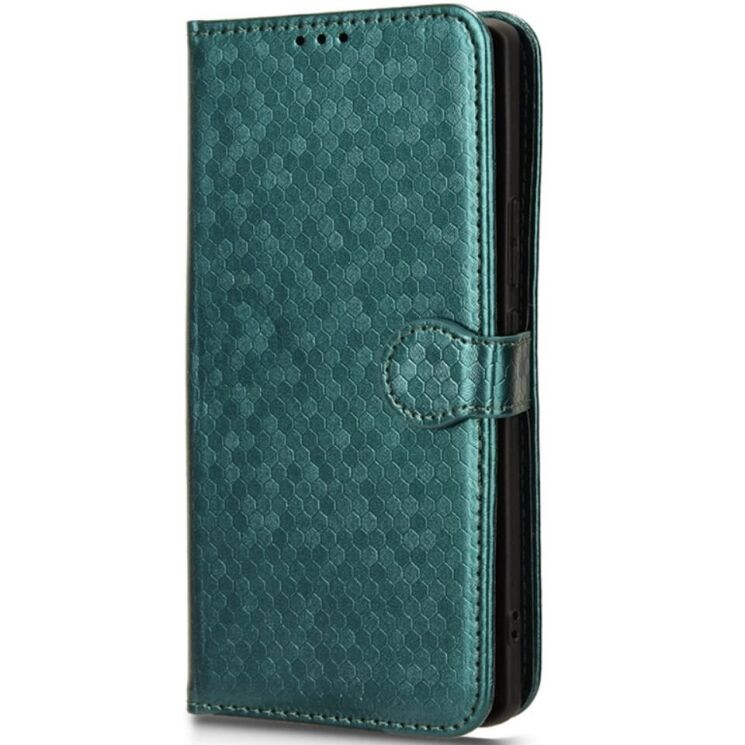 Чехол Deexe Rhombus Book для TECNO Spark 20 Pro+ - Green: фото 5 из 7