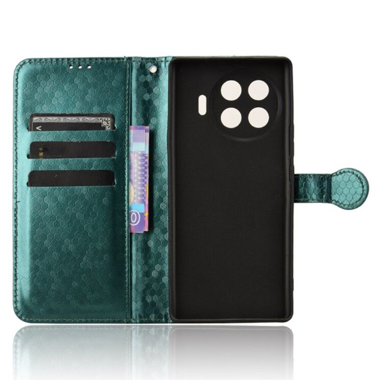 Чехол Deexe Rhombus Book для TECNO Spark 20 Pro+ - Green: фото 4 из 7