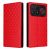 Чехол Deexe Rhombus Book для Xiaomi Poco F9 Ultra - Red: фото 1 из 10