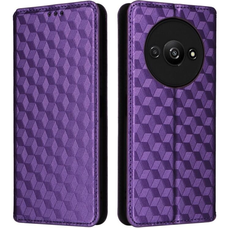 Чехол Deexe Rhombus Book для Xiaomi Redmi A3 - Purple: фото 1 из 6