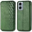 Чохол Deexe Rhombus Wallet для Motorola Moto G24 Power - Green (347906G)