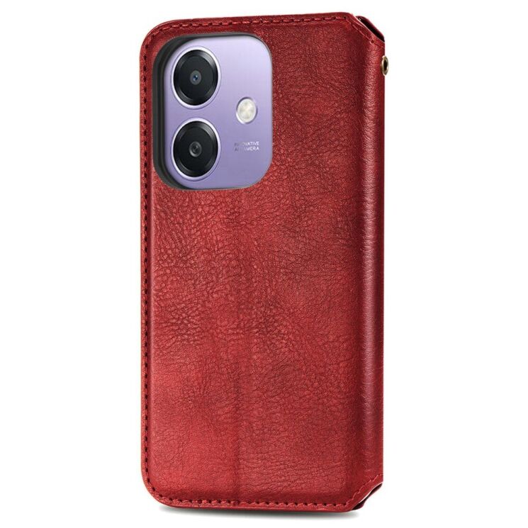 Чехол Deexe Rhombus Wallet для OPPO A3x / A3 / A40m - Red: фото 5 из 9