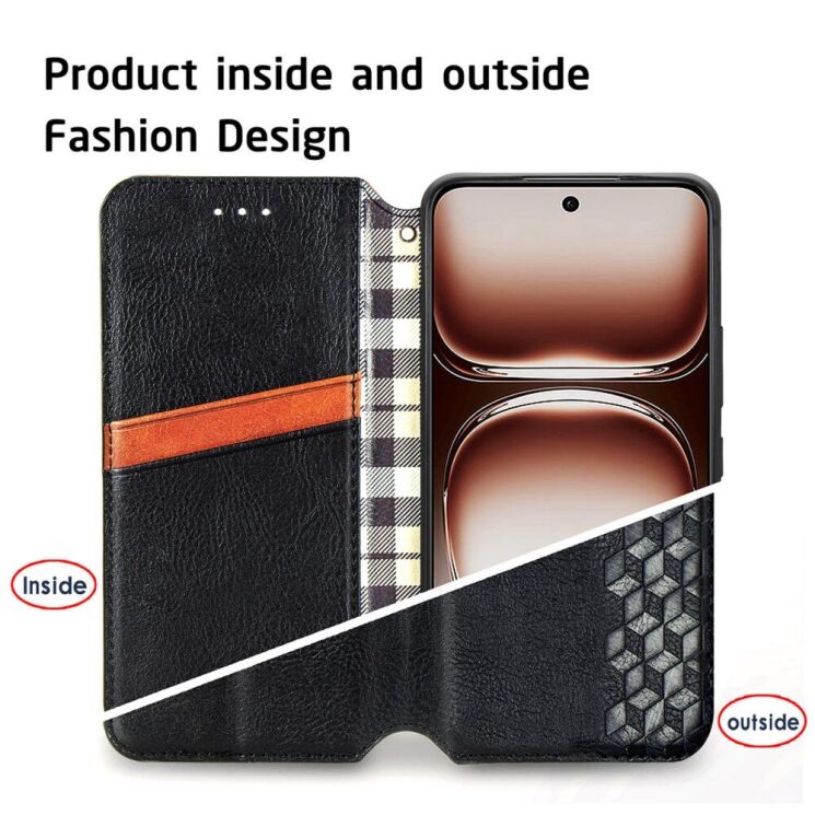 Чехол Deexe Rhombus Wallet для OPPO A3x / A3 / A40m - Blue: фото 9 из 9
