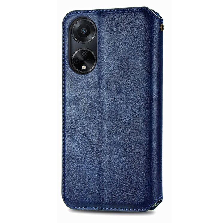 Чехол Deexe Rhombus Wallet для OPPO A98 - Blue: фото 5 из 6