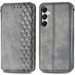 Чехол Deexe Rhombus Wallet для Samsung Galaxy A35 (A356) - Grey (348086H)