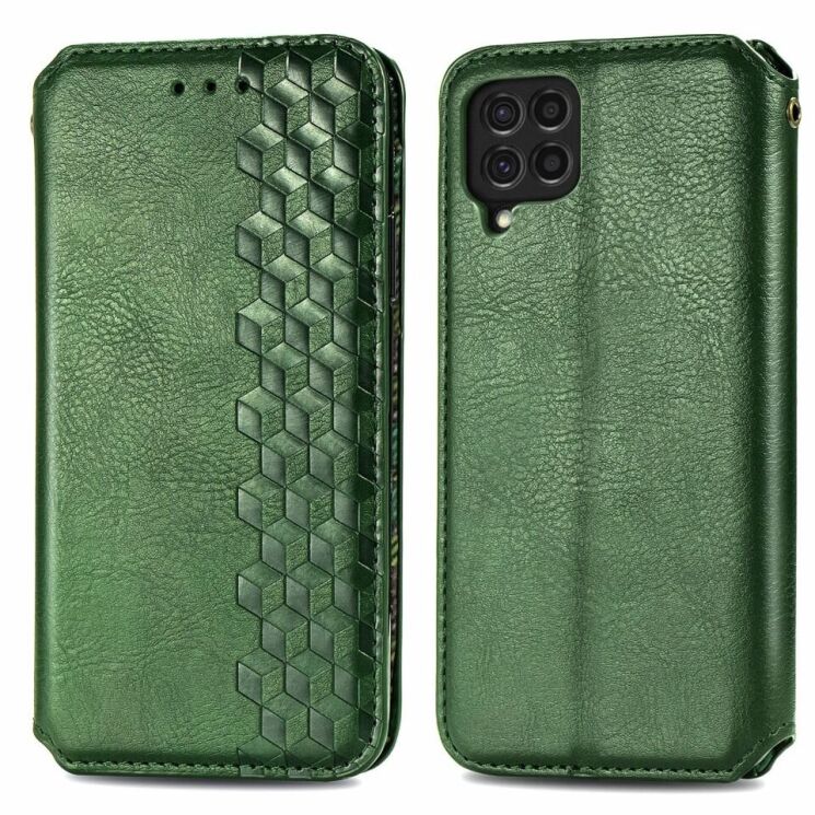 Чохол Deexe Rhombus Wallet для Samsung Galaxy M62 - Green: фото 1 з 13