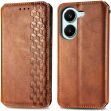Чехол Deexe Rhombus Wallet для Xiaomi Poco X8 Pro - Brown (409027Z)