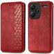 Чехол Deexe Rhombus Wallet для Xiaomi Redmi Note 13 Pro+ - Red (340572R). Фото 1 из 6