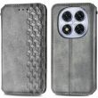 Чехол Deexe Rhombus Wallet для Xiaomi Redmi Note 15 Pro Plus / Poco M8 Pro 5G - Grey (404718H)