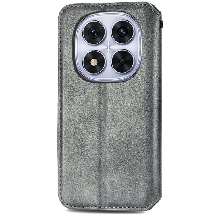 Чехол Deexe Rhombus Wallet для Xiaomi Redmi Note 15 Pro Plus / Poco M8 Pro 5G - Grey: фото 5 из 6