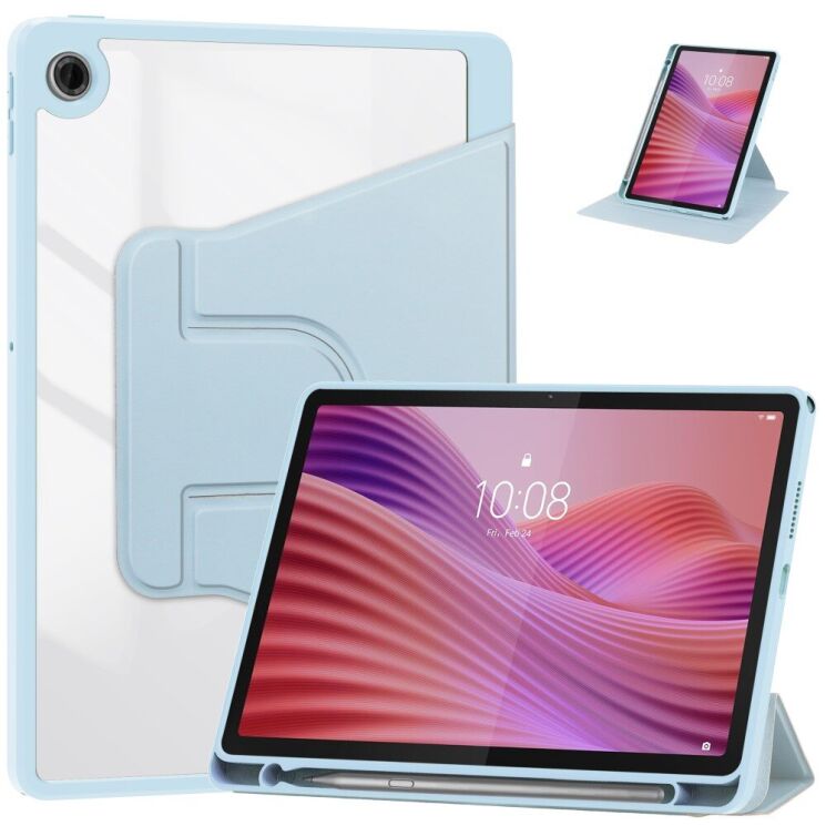 Чехол Deexe Rotary Case для Lenovo Tab (TB311) - Sky Blue: фото 1 из 7