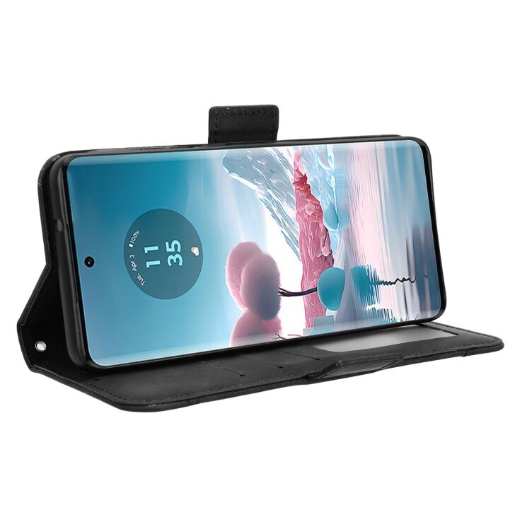 Чехол Deexe Wallet Stand для Motorola Edge 40 Neo - Black: фото 4 из 7
