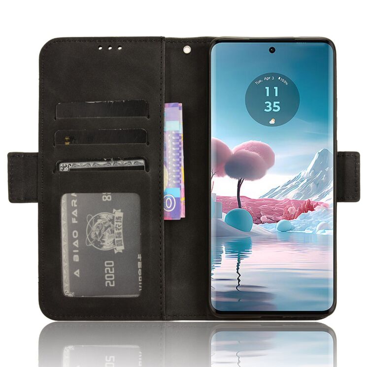Чехол Deexe Wallet Stand для Motorola Edge 40 Neo - Black: фото 3 из 7
