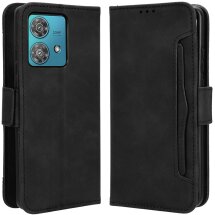 Чохол Deexe Wallet Stand для Motorola Edge 40 Neo - Black: фото 1 з 7