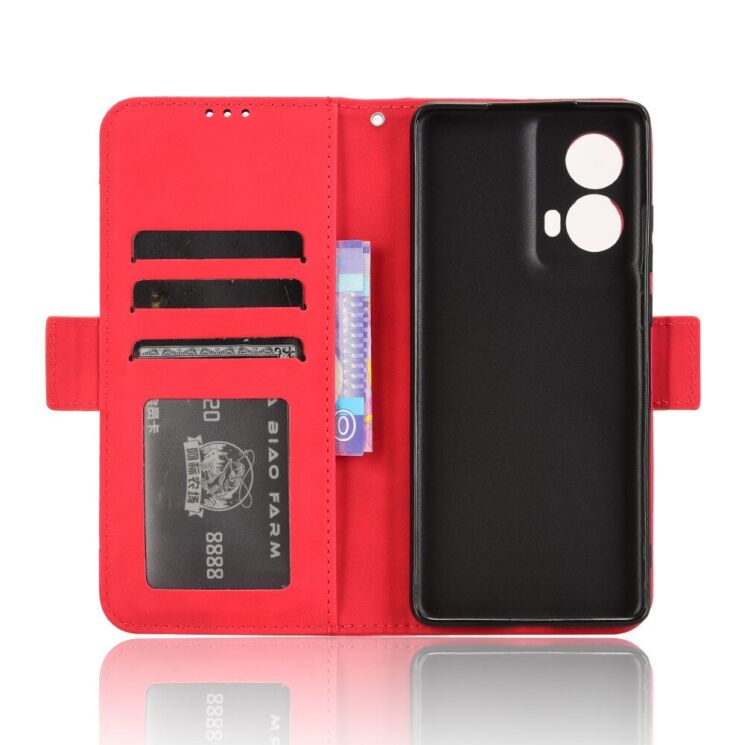 Чохол Deexe Wallet Stand для Motorola Moto G85 - Red: фото 5 з 7