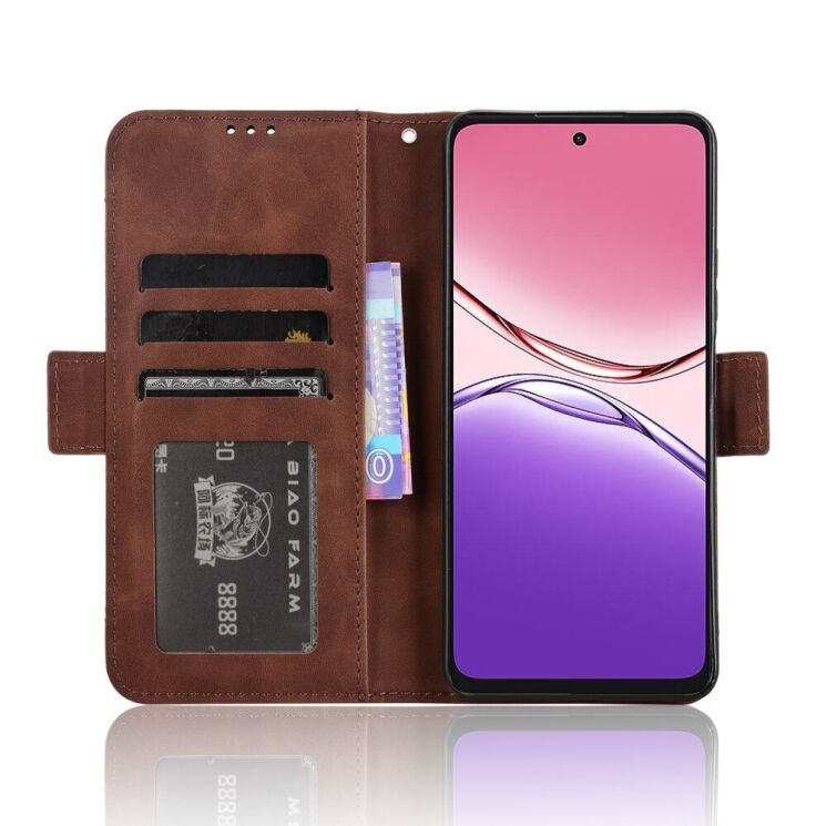 Чехол Deexe Wallet Stand для Oppo A5 Pro (4G/5G) - Brown: фото 3 из 7