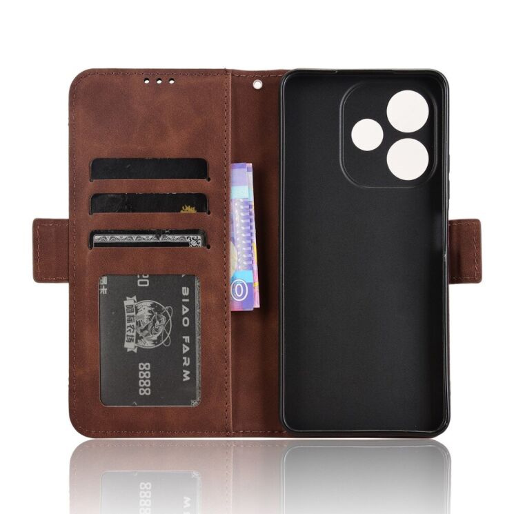 Чехол Deexe Wallet Stand для Oppo A5 Pro (4G/5G) - Brown: фото 2 из 7