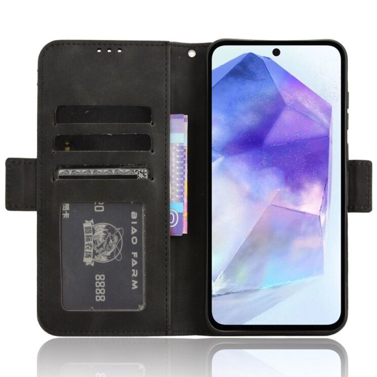Чехол Deexe Wallet Stand для Samsung Galaxy A35 (A356) - Black: фото 2 из 7