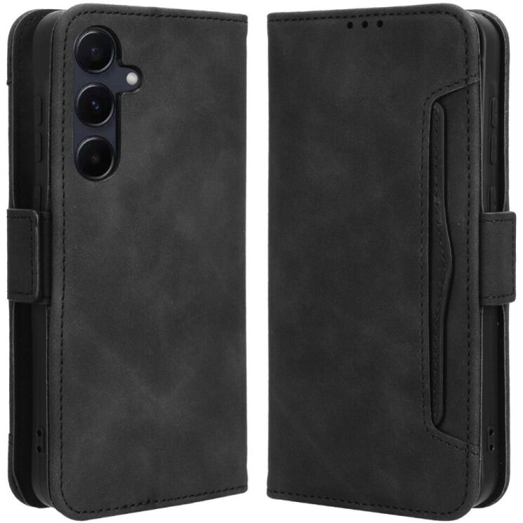 Чехол Deexe Wallet Stand для Samsung Galaxy A35 (A356) - Black: фото 1 из 7