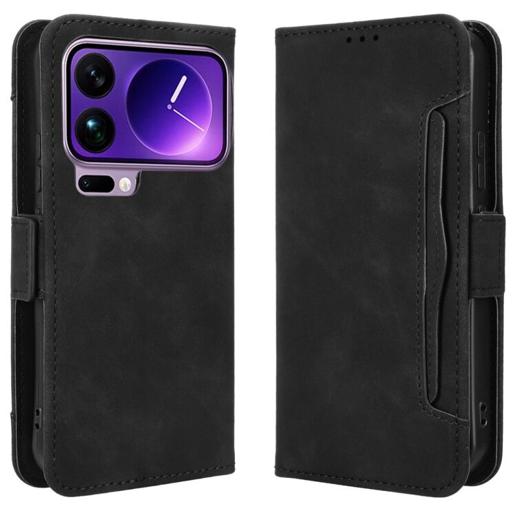 Чехол-книжка с кармашками Deexe Wallet Stand для Xiaomi 17 Pro - Black (390711B) Чехол-книжка с кармашками Deexe Wallet Stand для Xiaomi 17 Pro - Black: фото 1 из 15