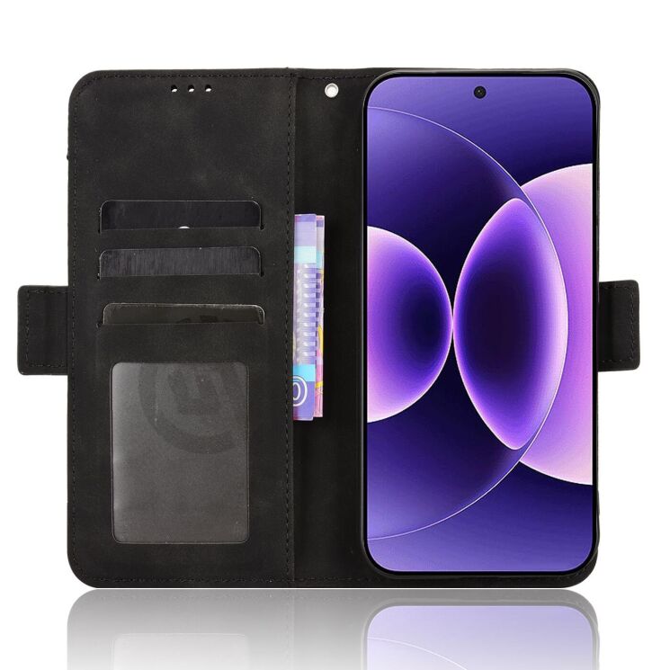 Чехол-книжка с кармашками Deexe Wallet Stand для Xiaomi 17 Pro - Black (390711B) Чехол-книжка с кармашками Deexe Wallet Stand для Xiaomi 17 Pro - Black: фото 4 из 15