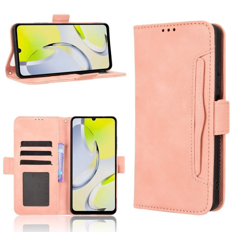 Чехол Deexe Wallet Stand для ZTE Blade A76 - Pink: фото 7 из 15