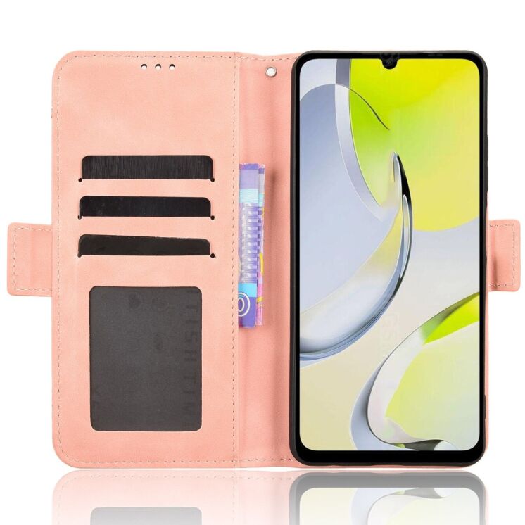 Чехол Deexe Wallet Stand для ZTE Blade A76 - Pink: фото 4 из 15