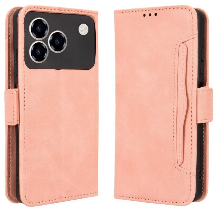 Чехол Deexe Wallet Stand для ZTE Blade A76 - Pink: фото 1 из 15