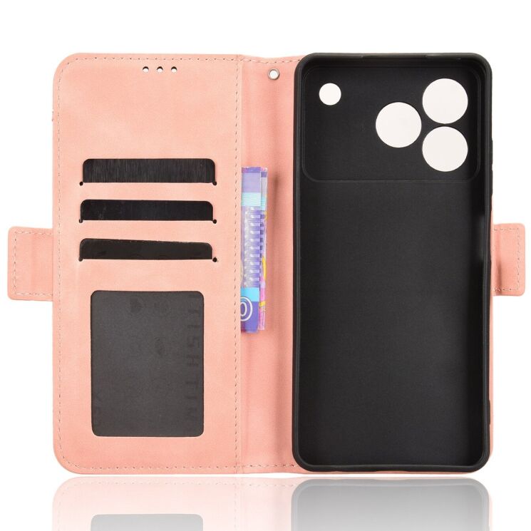 Чехол Deexe Wallet Stand для ZTE Blade A76 - Pink: фото 3 из 15