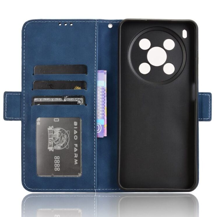 Чехол Deexe Wallet Stand для ZTE Nubia V70 Max - Blue: фото 6 из 15
