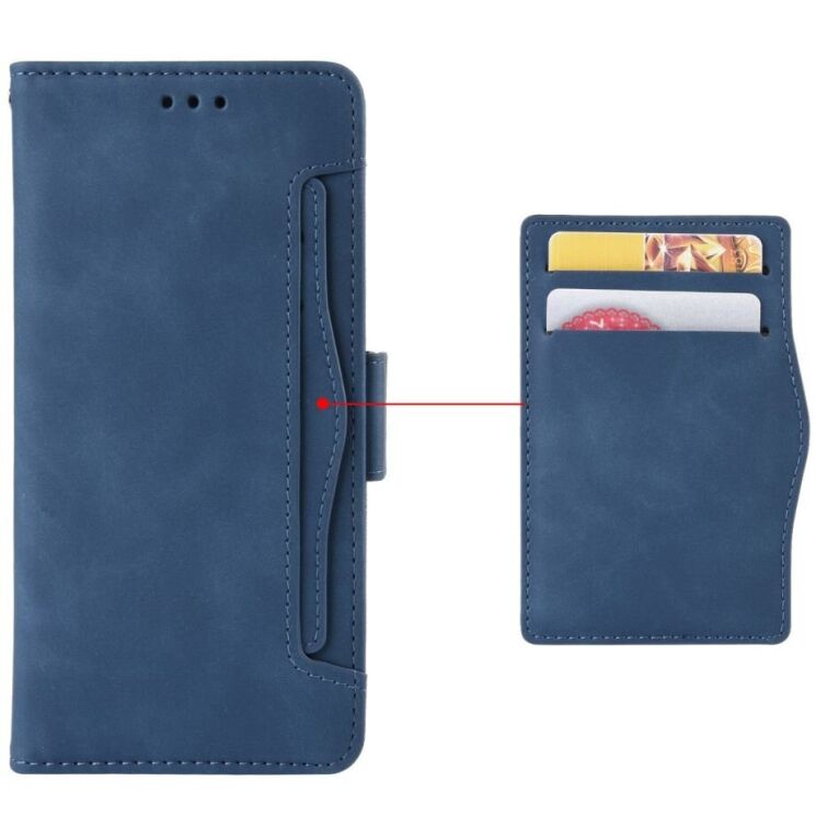 Чехол Deexe Wallet Stand для ZTE Nubia V70 Max - Blue: фото 2 из 15