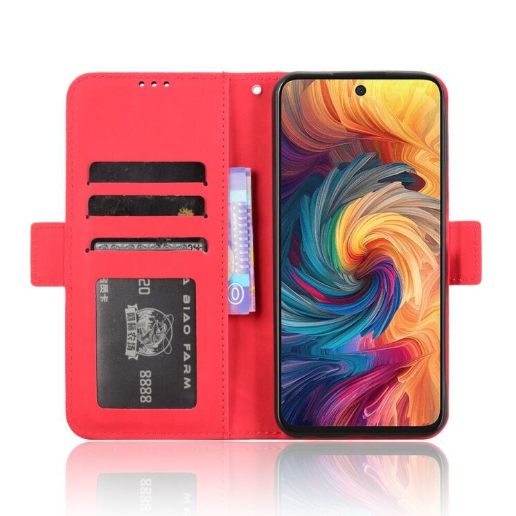 Чехол Deexe Wallet Stand для ZTE Nubia V70 - Red: фото 3 из 7