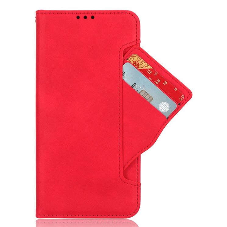Чехол Deexe Wallet Stand для ZTE Nubia V70 - Red: фото 2 из 7
