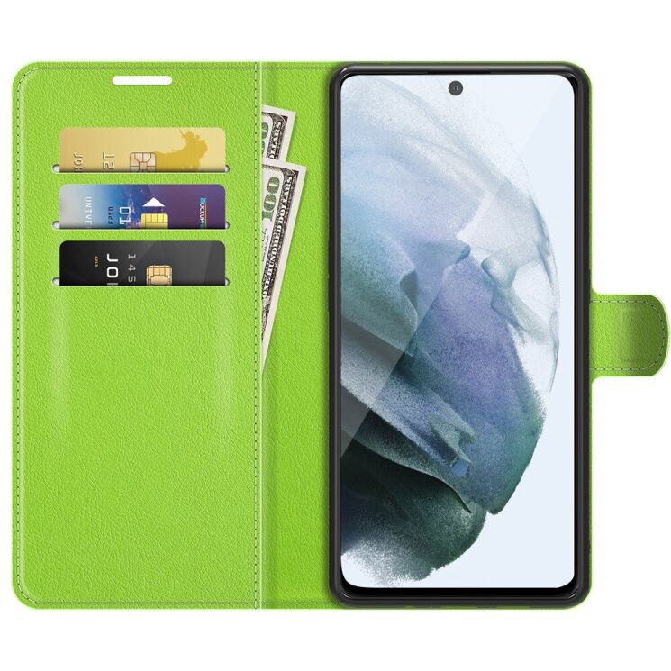 Чехол-книжка Deexe Book Type для Samsung Galaxy S21 FE (G990) - Green: фото 5 из 8