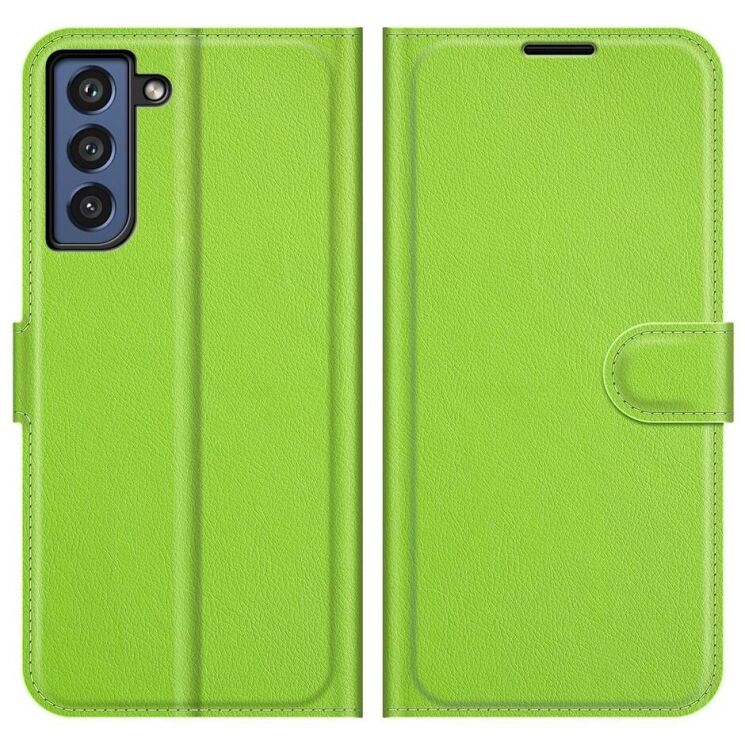 Чехол-книжка Deexe Book Type для Samsung Galaxy S21 FE (G990) - Green: фото 2 из 8