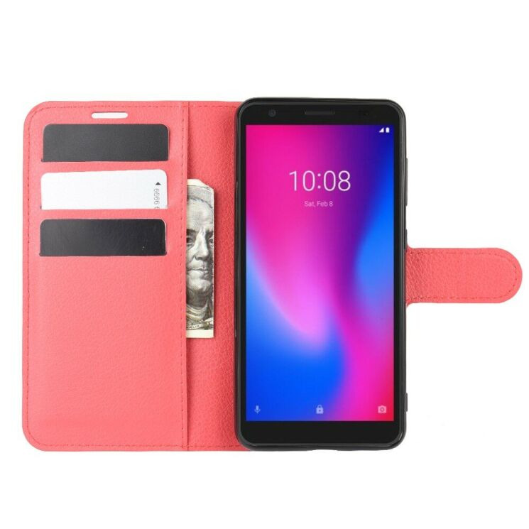 Классический чехол-книжка Deexe Book Type для ZTE Blade A3 (2020) - Red: фото 4 из 6