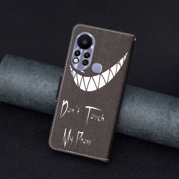 Чехол с рисунком Deexe Color Wallet для Infinix Hot 11s NFC (X6812B) - Smirk: фото 5 из 7