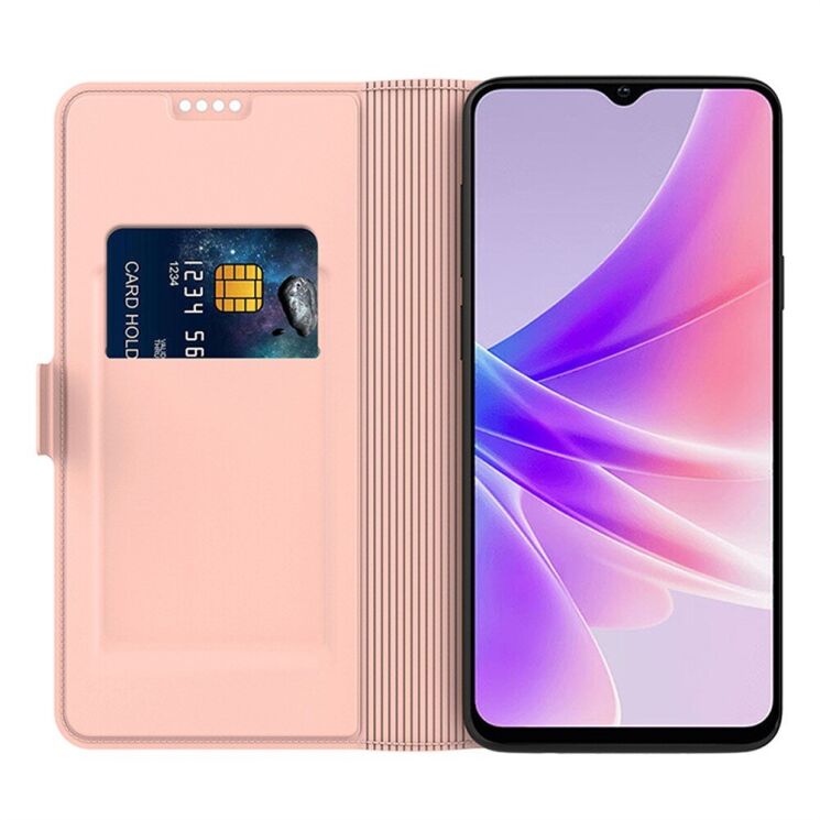 Чехол-книжка Deexe Faro Wallet для OPPO Reno 13 F/FS 5G - Rose Gold: фото 2 из 7