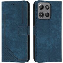Чехол-книжка Deexe Lines Series для Motorola Moto G15 - Sapphire: фото 1 из 11