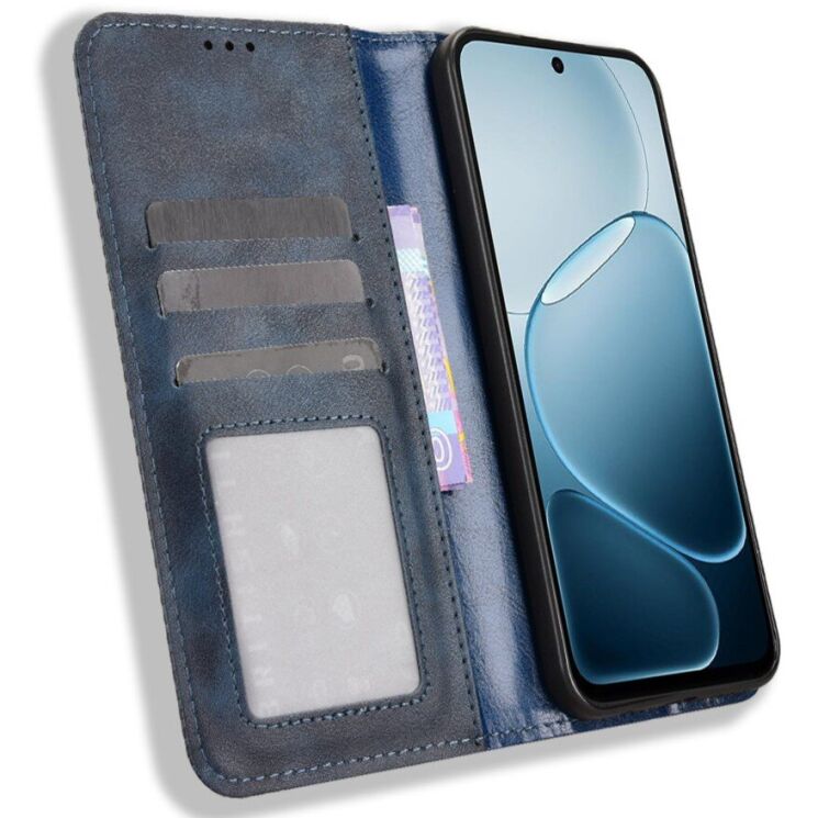 Чохол-книжка Deexe Retro Style для OPPO A6x - Blue: фото 5 з 19