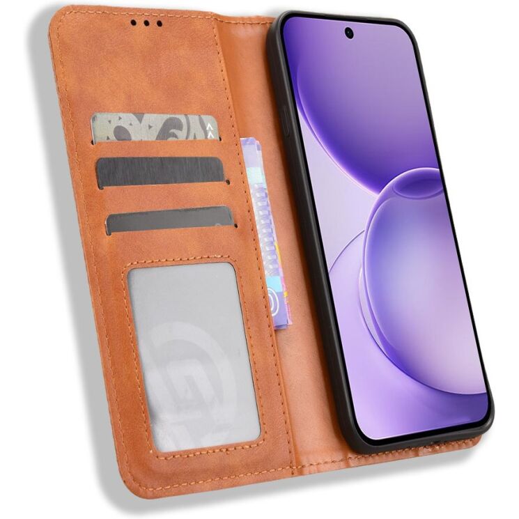 Чехол-книжка Deexe Retro Style для OPPO Reno 16 F/FS - Brown (413402Z) Чехол-книжка Deexe Retro Style для OPPO Reno 16 F/FS - Brown: фото 6 из 17