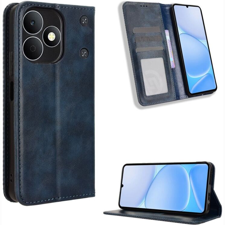 Чохол-книжка Deexe Retro Style для Realme Note 80 - Blue (412401L) Чохол-книжка Deexe Retro Style для Realme Note 80 - Blue: фото 2 з 20