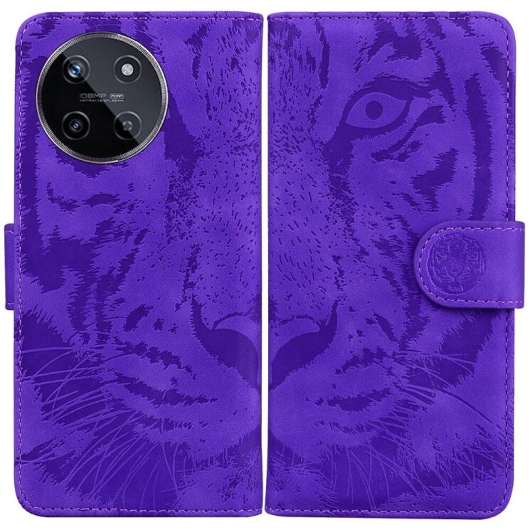 Чехол-книжка Deexe Tiger для Realme 11 4G - Purple: фото 1 из 7