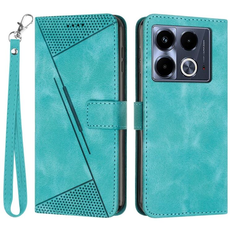Чехол-книжка Deexe Triangle Series для Infinix Note 40 - Green: фото 1 из 13