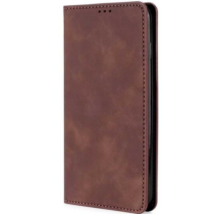 Чехол-книжка Deexe Wallet Case для OPPO A17k - Dark Brown: фото 5 из 8