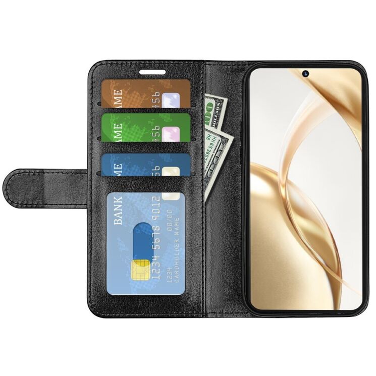 Чехол-книжка Deexe Wallet Style для Honor 200 - Black: фото 2 из 7